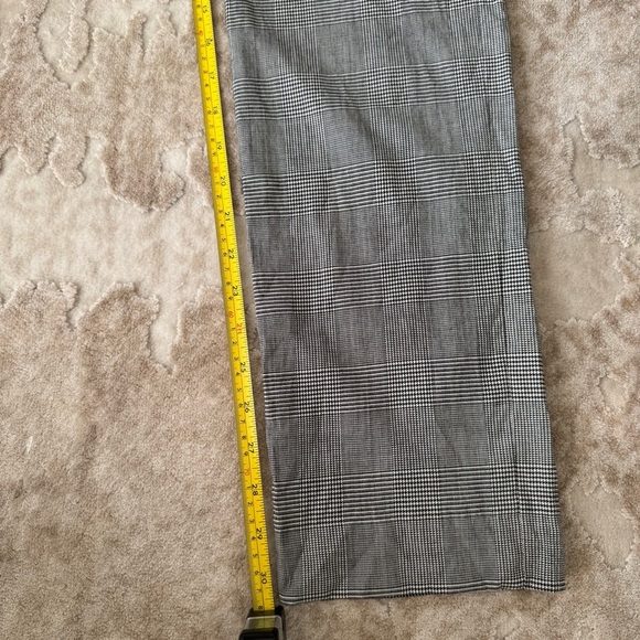 HUGO BOSS Black and White Glen Plaid Tegy dress Pants women’s 2 - Picture 6 of 8